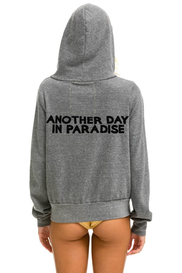 ANOTHER DAY IN PARADISE HOODIE - HEATHER GREY