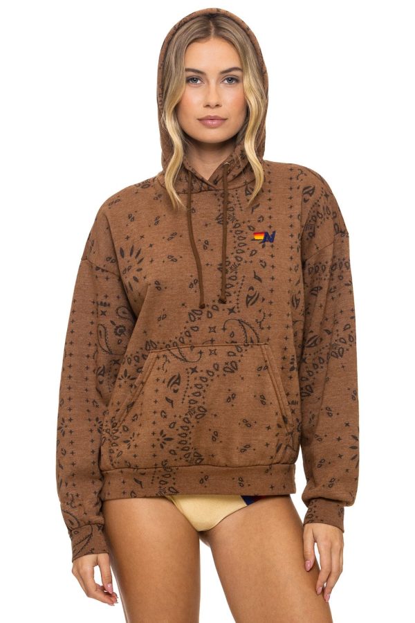 BANDANA  RELAXED PULLOVER HOODIE - CINNAMON