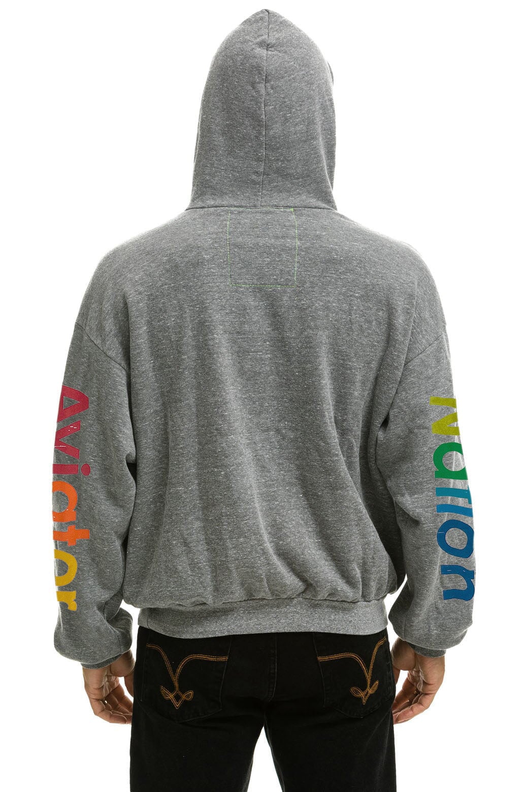AVIATOR NATION AUSTIN RELAXED PULLOVER HOODIE - HEATHER GREY - Image 3