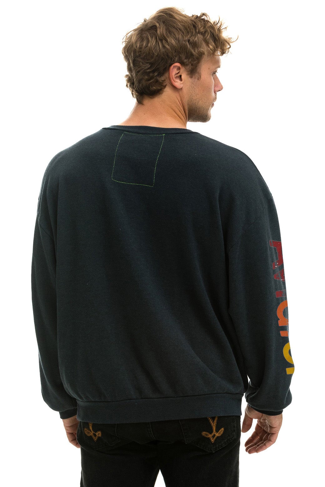 AVIATOR NATION RELAXED CREW SWEATSHIRT - CHARCOAL - Image 4