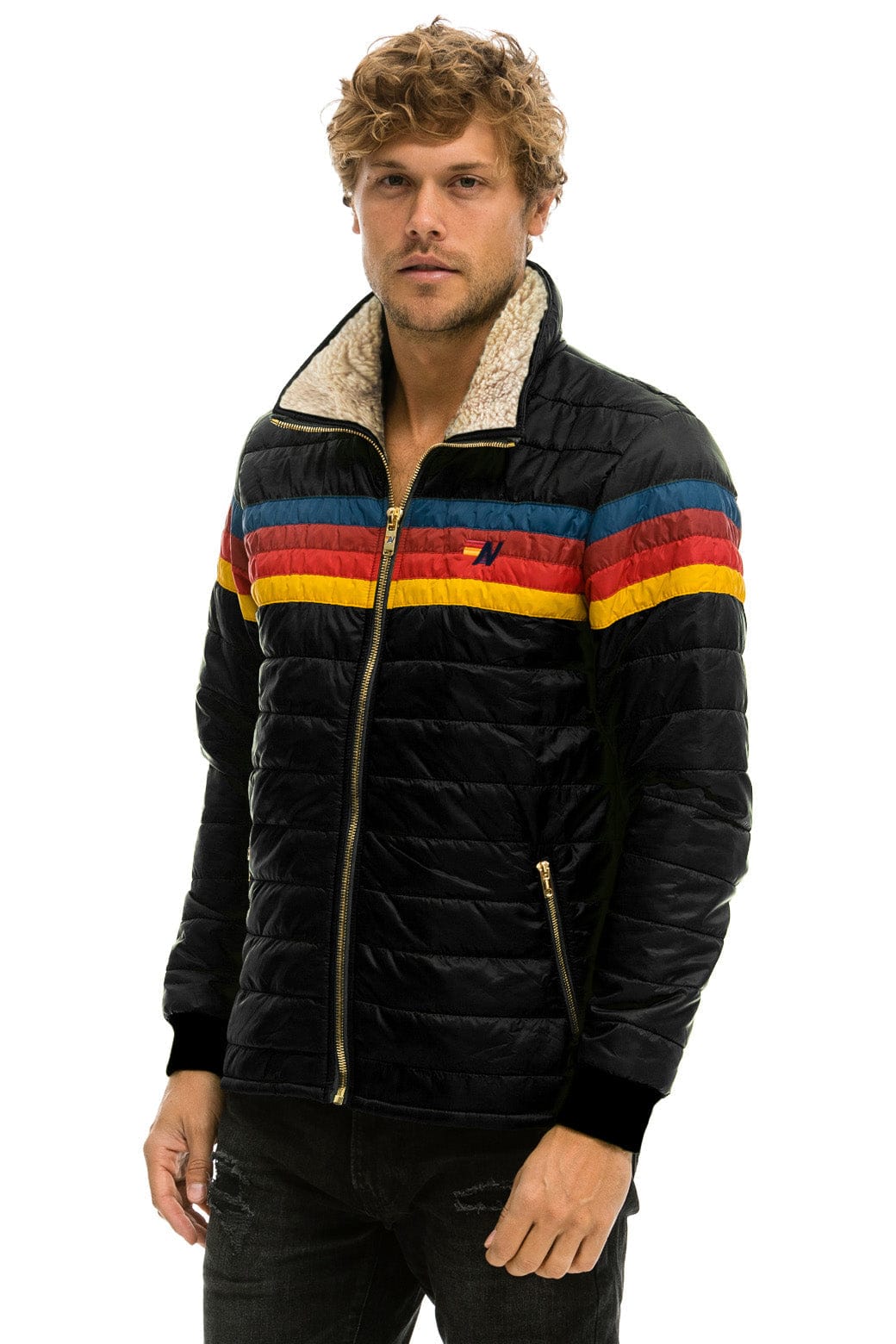 4 STRIPE JACKET - BLACK - Image 2