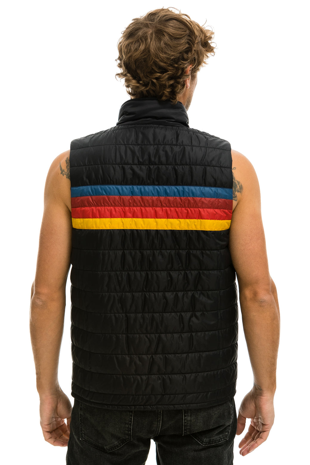 MEN'S 4 STRIPE VEST - BLACK - Image 5